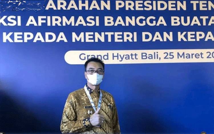 Wakil Bupati Barito Utara, Sugianto Panala Putra saat menghadiri kegiatan Arahan Presiden RI tentang Afirmasi Bangga Buatan Indonesia (BBI) kepada Menteri dan Kepala Daerah di Grand Hyatt Bali.