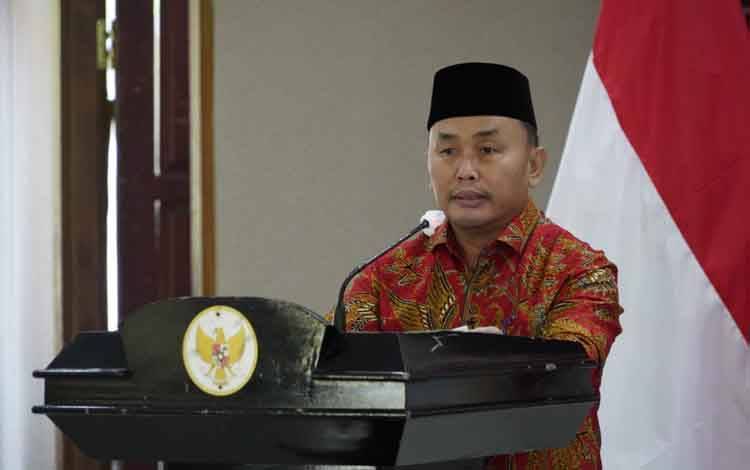 Gubernur Kalimantan Tengah (Kalteng), Sugianto Sabran saat membuka kegiatan Musrembang provinsi secara virtual