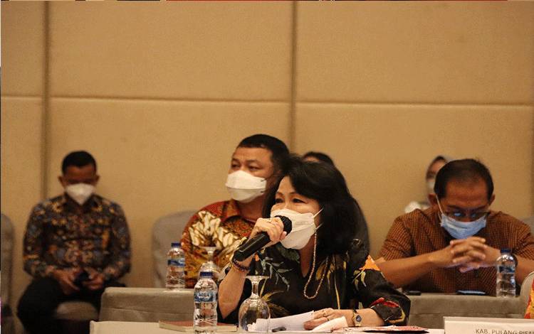 Bupati Pulang Pisau, Pudjirustaty Narang didampingi unsur pejabat lingkup Pemkab setempat belum lama menghadiri acara Rapat Teknis Pengembangan Kelistrikan di Wilayah Provinsi Kalimantan Tengahdi Jakarta.