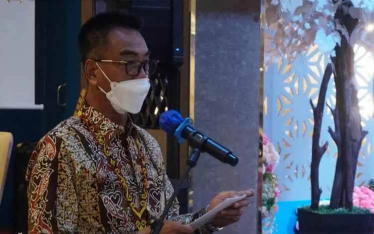 Wakil Bupati Barito Utara Sugoanto Panala Putra sampaikan sambutan pada acara Sidang Majelis Daerah Barito Utara Gereja Bethel Indonesia (GBI) di Ballroom Hotel Armani