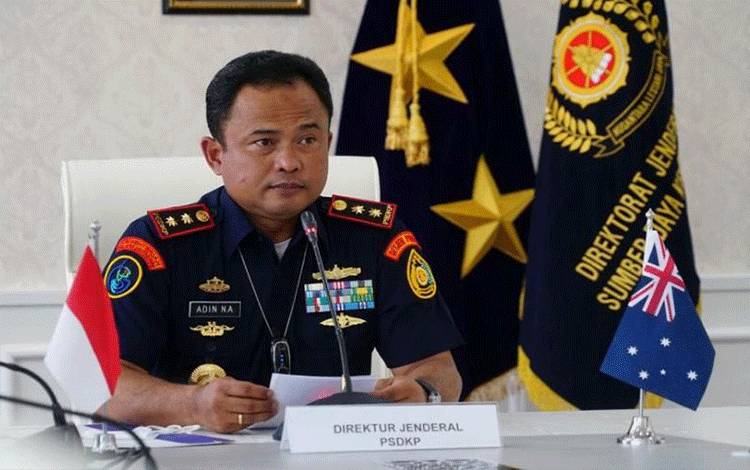 Direktur Jenderal Pengawasan Sumber Daya Kelautan dan Perikanan Laksamana Muda TNI Adin Nurawaluddin. ANTARA/HO-KKP