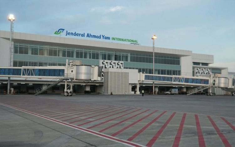 Bandara Ahmad Yani Semarang tempat pendaratan darurat pesawat Citilink nomor penerbangan QG 483, Minggu (15/5). (ANTARA/HO-Angkasa Pura I)