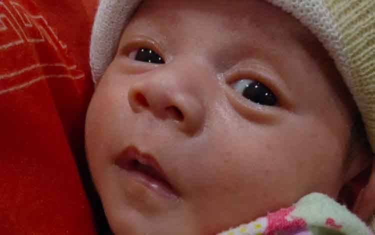 Bayi X yang ditemukan warga Desa Pasir Panjang, Kecamatan Arsel, Kabupaten Kobar. Saat ini diketahui banyak warga yang berminat mengajukan hak asuh atau adopsi bayi tersebut