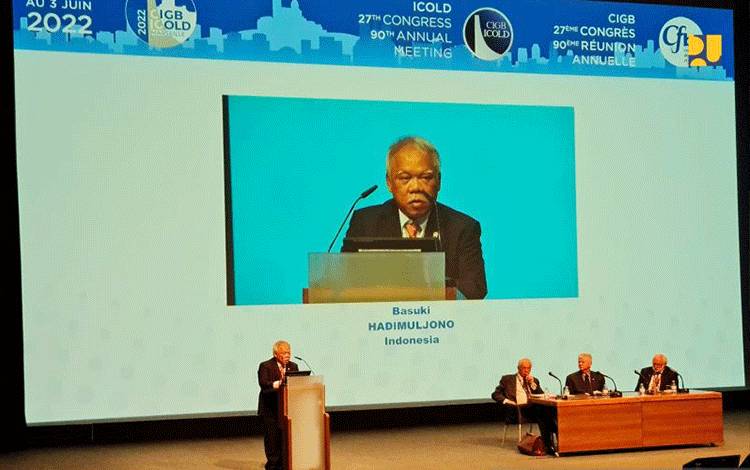 Menteri PUPR Basuki Hadimuljono menghadiri Kongres Ke-27 Komisi Internasional Bendungan Besar (International Commission On Large Dams/ICOLD) di Marseille, Prancis, pada 30 Mei - 1 Juni 2022. ANTARA/HO-Kementerian PUPR