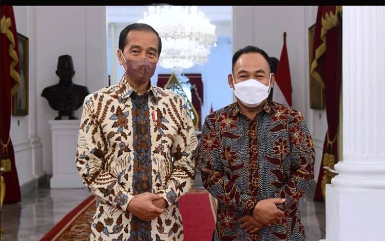 Ketua KUD Tani Subur, Kecamatan Pangkalan Lada Kabupaten Kobar saat menghadap Presiden RI Joko Widodo beberapa waktu lalu.