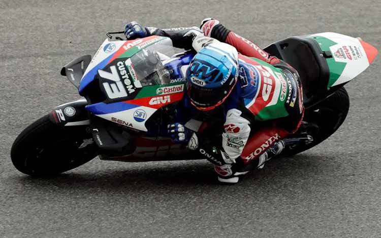 Pebalap tim LCR Honda Alex Marquez menjalani kualifikasi Grand Prix Italia di Sirkuit Mugello. (28/5/2022) (ANTARA/REUTERS/CIRO DE LUCA)