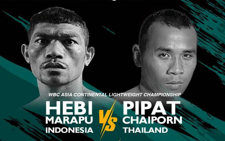 Hebi Marapu bakal bertanding pada partai utama menghadapi petinju Thailand Pipat Chaiporn memperebutkan gelar WBC Asian Boxing Council Continental kelas ringan di Max Muaythai Stadium, Pattaya, Thailand, pada 8 Juli 2022. (ANTARA/HO-XBC Sportech)