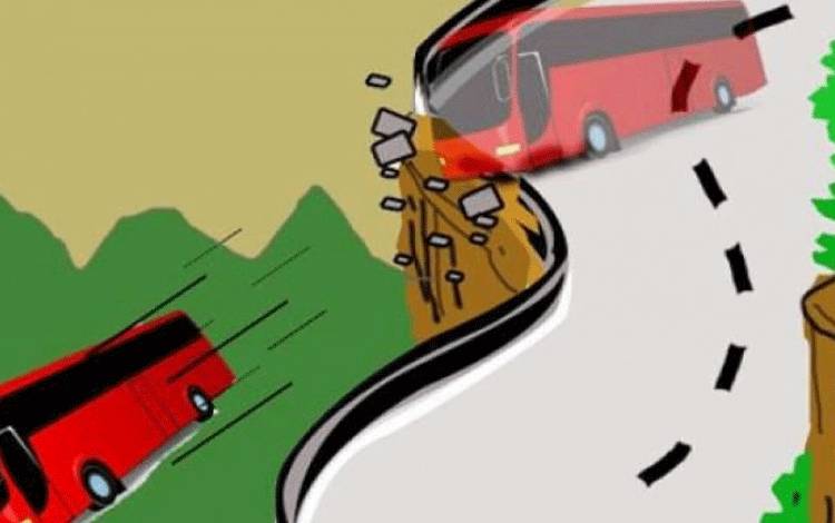 Ilustrasi kecelakaan bus di Pakistan (Antara)