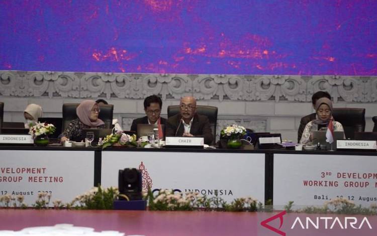 Pelaksanaan 3rd G20 Development Working Group (DWG) Meeting pada 10-12 Agustus 2022 di Bali. ANTARA/HO-Bappenas.