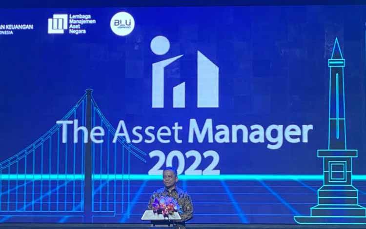 Wakil Menteri Keuangan Suahasil Nazara dalam Penghargaan The Asset Manager di Yogyakarta, Kamis (25/8/2022). \ANTARA/AstridFaidlatulHabibah.