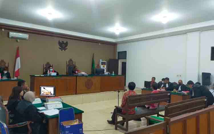 Saksi-saksi saat memberikan keterangan pada sidang di Pengadilan Tipikor Palangka Raya, Kamis, 15 September 2022