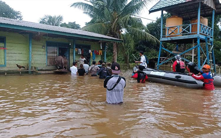 Banjir di Kecamatan Mentaya Hulu beberapa waktu lalu.