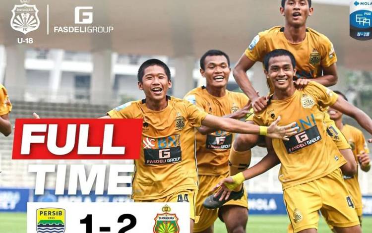 Unggahan ungkapan kemenangan Bhayangkara FC U-18 di babak semifinal Elite Pro Academy (EPA) PSSI kontra Persib Bandung U-18. (HO/Instagram Bhayangkara FC Youth)