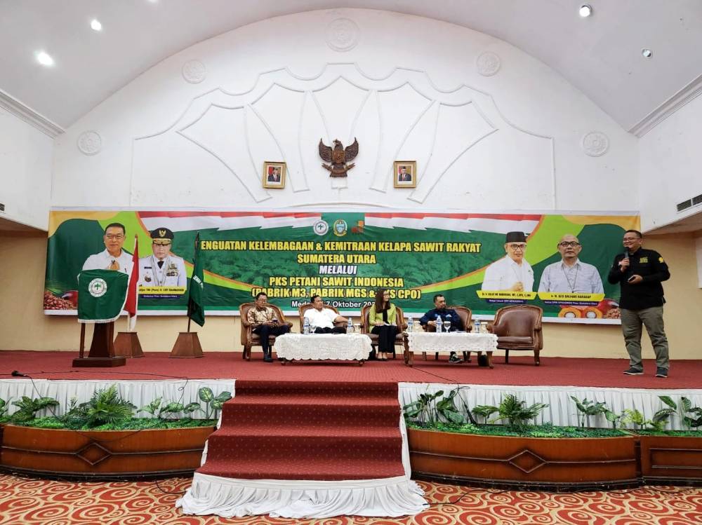 Penguatan Kelembagaan dan Kemitraan Kelapa Sawit Rakyat Sumatera Utara pada 5-7 Oktober 2022 di Medan, Sumatera Utara. (FOTO: TESTI PRISCILLA)