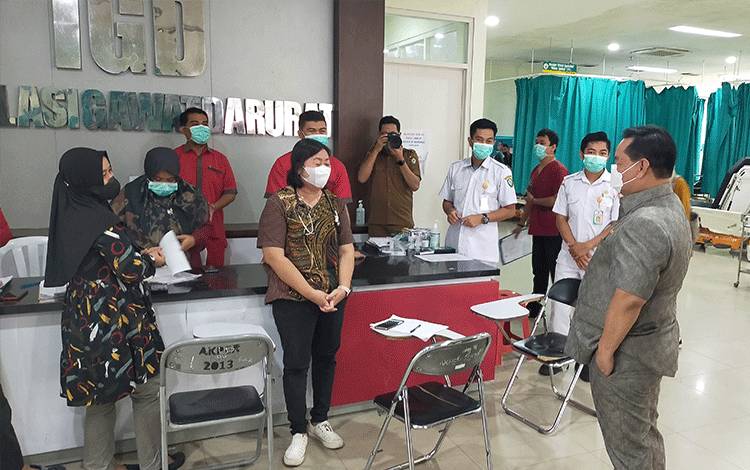 Suasana Rumah Sakit Umum Daerah (RSUD) dr Murjani Sampit, yang jadi tempat merawat korban pengeroyokan.