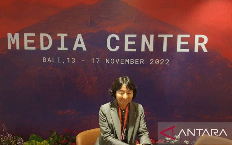 Sekretaris Pers Kementerian Luar Negeri Jepang, Ono Hikariko pada Rabu (16/11/22). (ANTARA/Bayu P)