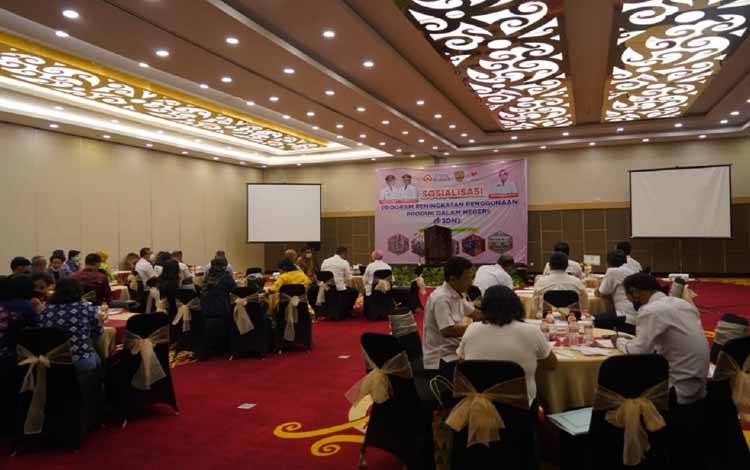 Kegiatan sosialisasi Program Peningkatan Penggunaan Produk Dalam Negeri (P3DN) se-Kalteng, di Best Western Batang Garing Hotel, Rabu, 23 November 2022. (FOTO: IST)