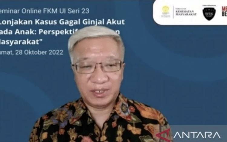 Tangkapan layar Staf Departemen Biostatistik FKM UI, Iwan Ariawan di Jakarta, Jumat (28/10/2022). (ANTARA/ Zubi Mahrofi).