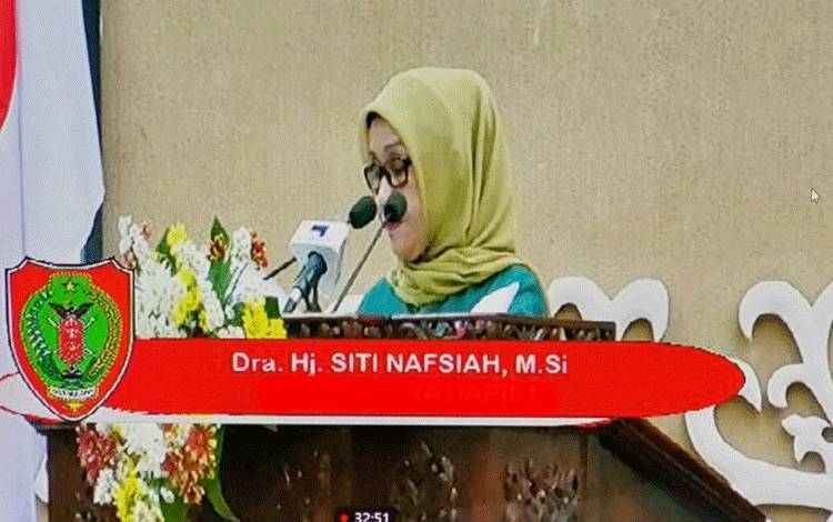 Ketua Komisi III DPRD Kalteng, Siti Nafsiah, Rabu 25 Januari 2023. (FOTO: DONNY D)