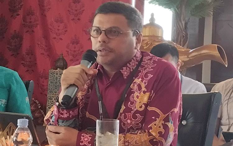 Kepala Perwakilan Bank Indonesia Provinsi Kalimantan Tengah atau BI Kalteng, Yura Djalins, Rabu 25 Januari 2023.(FOTO: TESTI PRISCILLA)