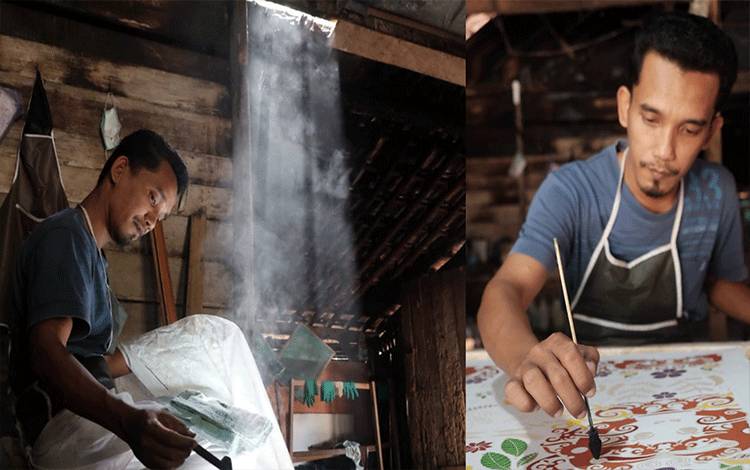 Gempuran Produksi Batik Pabrikan Tidak Turunkan Semangat Pengrajin Batik Asal Desa Pangkalan Durin Ini