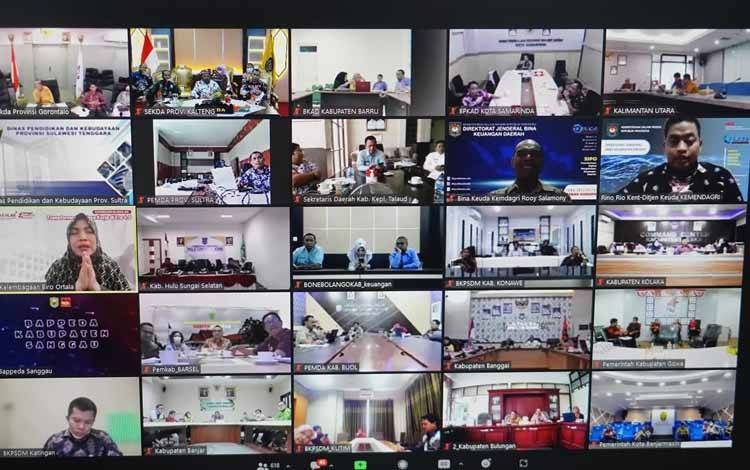 Forum Group Discussion (FGD) dalam rangka penyamaan persepsi terkait kebijakan TPP ASN di wilayah Provinsi Kalimantan dan Sulawesi secara virtual, Kamis, 2 Februari 2023. (FOTO: IST)