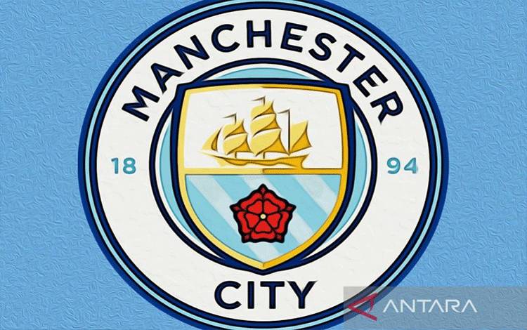 Ilustrasi logo klub Liga Premier Inggris, Manchester City. (ANTARA/Gilang Galiartha)