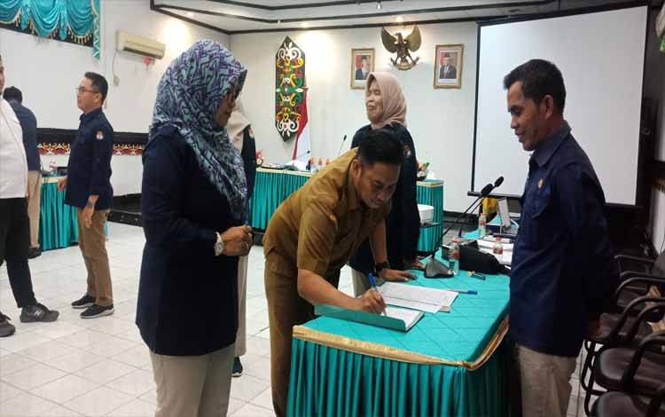 Koordinasi Pemilu 2024 KPU kotim dengan perusahaan di Sampit (FOTO: DEWIP)