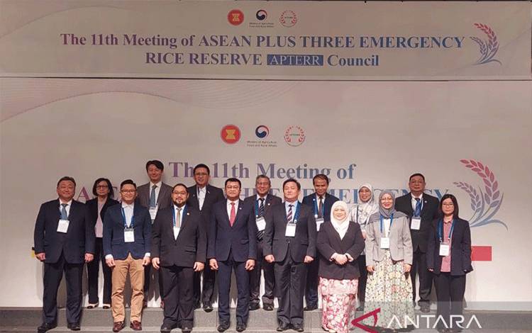 Suasana forum ASEAN Plus Three Emergency Rice Reserve (APTERR) yang diselenggarakan pada 25-26 April di Seoul, Korea Selatan. (ANTARA/HO-Bapanas)