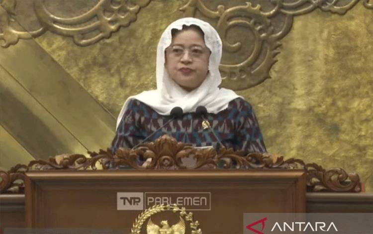 Tangkapan layar - Ketua DPR RI Puan Maharani. ANTARA/Melalusa Susthira K