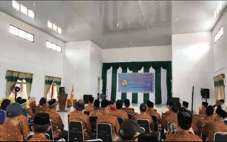 Muskab V PWRI Kabupaten Sukamara di aula SMP Negeri 1 Sukamara, Sabtu, 22 Juli 2023. (FOTO:NORHASANAH)
