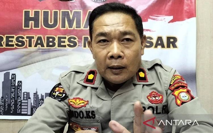 Kepala Seksi Humas Polrestabes Makassar Komisaris Polisi Lando K Sambolangi. ANTARA/Darwin Fatir