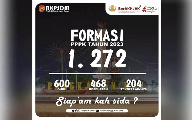 Pengadaan ASN tahun 2023 formasi PPPK di Kabupaten Kobar, Rabu, 9 Agustus 2023 (FOTO: BKPSDM Kobar)