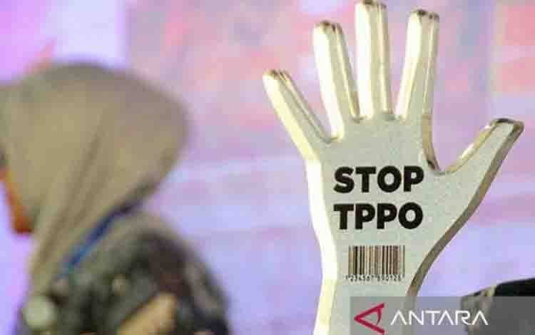 Ilustrasi kampanye "Stop TPPO" untuk menolak perdagangan orang. ANTARA FOTO/Kornelis Kaha/aa.