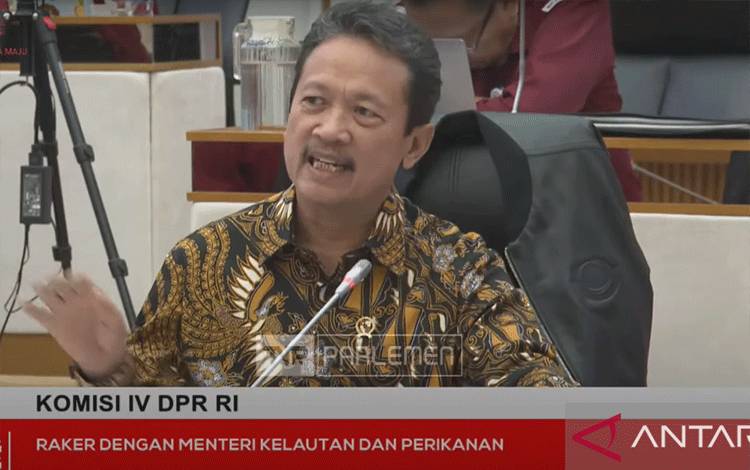 Tangkapan layar - Rapat kerja DPR RI Komisi IV dengan Kementerian Kelautan Perikanan (KKP) yang digelar di Jakarta, Kamis (31/8/2023). ANTARA/Sinta Ambarwati