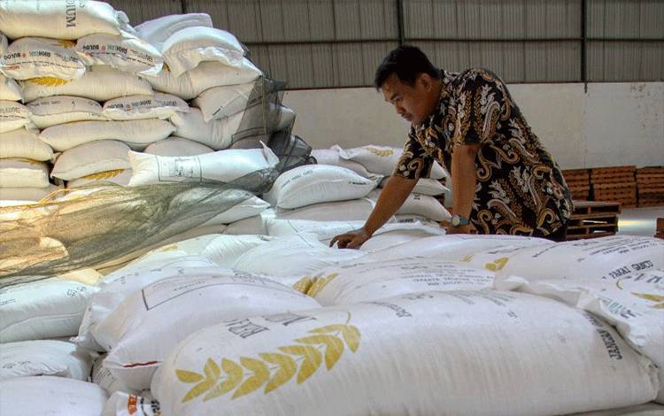 Arsip Foto - Petugas mengecek stok beras di gudang Perum Bulog di Makassar, Sulawesi Selatan, Kamis (7/9/2023). (ANTARA FOTO/ARNAS PADDA)
