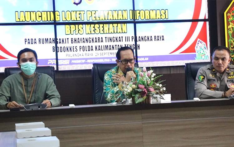 Launching program POROS terpusat di RS Bhayangkara Kota Palangka Raya dengan turut dihadiri oleh Kepala Dinas Kesehatan Kota Palangka Raya, drg Andjar Hari Purnomo. (FOTO: TESTI PRISCILLA)
