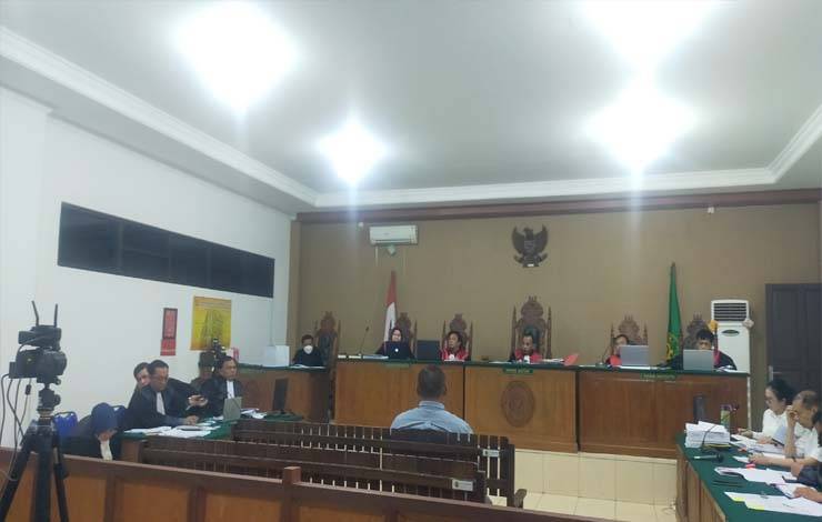 Kunanto saat memberikan keterangan saat menjadi saksi di Pengadilan Tipikor Palangka Raya, Selasa, 03 Oktober 2023 (Foto: Apriando)