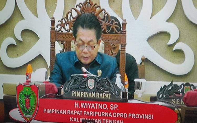 Ketua Dewan Perwakilan Rakyat Daerah (DPRD) Provinsi Kalimantan Tengah (Kalteng) Wiyatno (Foto:MARINI)
