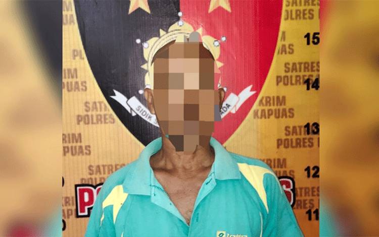 Terduga pelaku pencabulan diamankan Satreskrim Polres Kapuas. (FOTO: IST)