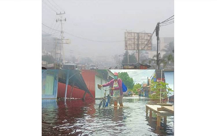 Kabut asap dan banjir selalu menjadi bencana langganan di Palangka Raya. (FOTO: HENDRI)