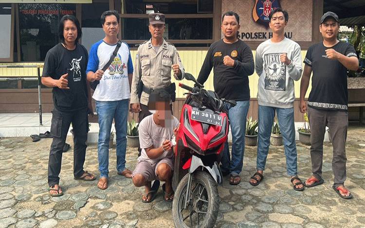 Pelaku pencurian sepeda motor di Kapuas diamankan polisi di wilayah Kabupaten Seruyan. (FOTO: IST)