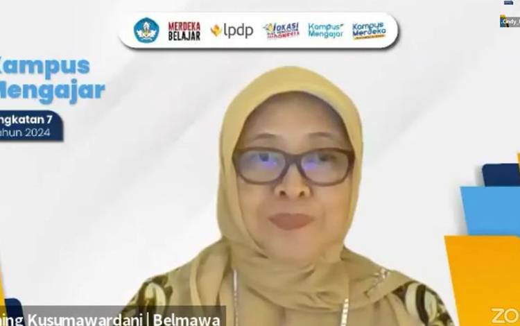Direktur Pembelajaran dan Kemahasiswaan Kemendikbudristek Sri Suning Kusumawardani dalam Sosialisasi Pendaftaran Mahasiswa Program Kampus Mengajar Angkatan ke-7 di Jakarta, Kamis (19/10/2023). (ANTARA/HO-Kemendikbudristek)