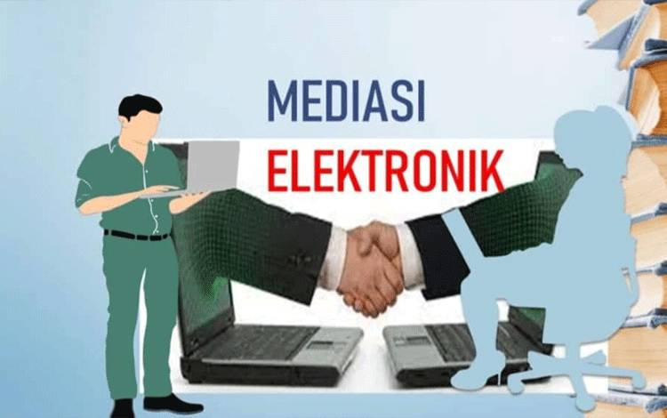 Mediasi elektronik (Foto : Bidhumas Polda Kalteng)