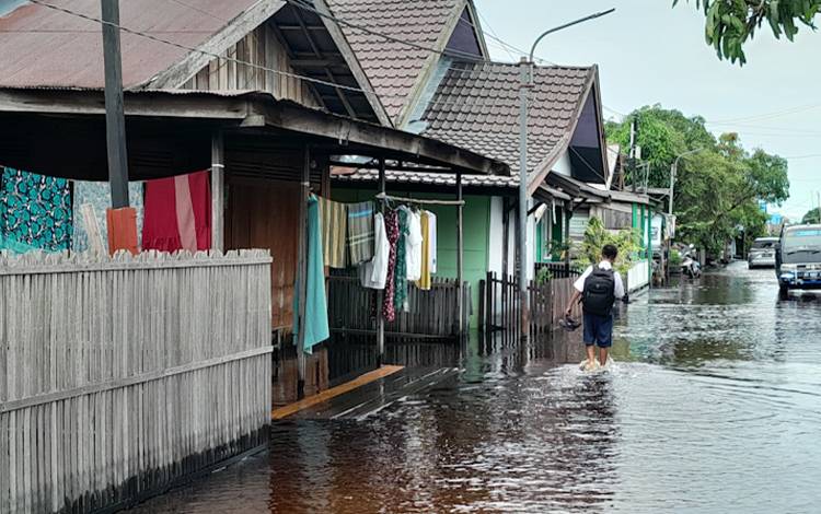 Bencana banjir yang pernah terjadi di Kota Palangka Raya. (FOTO: DOKUMEN - MARINI)