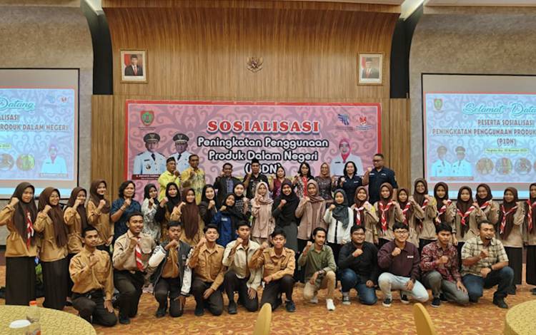 Kegiatan sosialisasi P3DN yang dilakukan oleh Disperindag Provinsi Kalteng di Kabupaten Kobar, Kamis, 23 November 2023.
