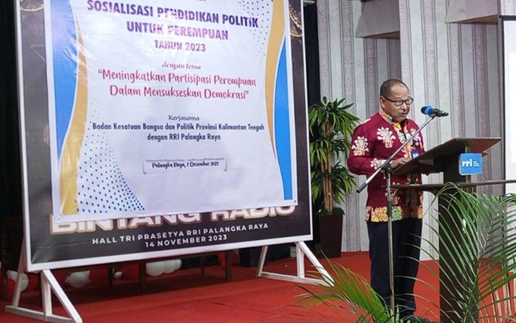 Kepala Bidang Poldagri Mulyo Suharto menyampaikan laporan. (FOTO: IST)