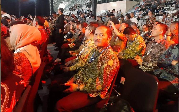 Inspektur Inspektorat Daerah Kalteng, Saring saat mengikuti rangkaian peringatan HAKORDIA di Arena Istora Gelora Bung Karno. (FOTO:ANDRE)