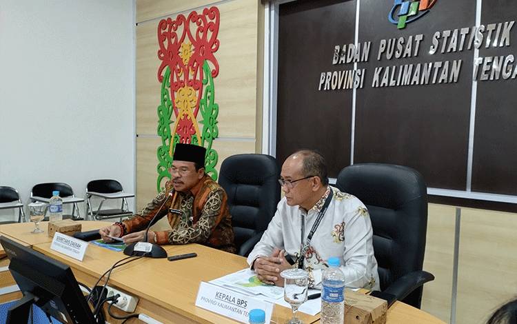 Rilis berita resmi statistik Kalimantan Tengah pada Februari 2024.(FOTO: TESTI PRISCILLA)