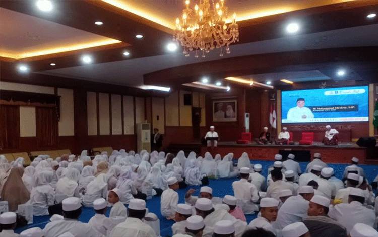 Pimpinan Wilayah Muhammadiyah Jawa Timur saat menggelar Tausiyah dan Doa Bersama untuk Keselamatan Bangsa. ANTARA/PWM Jatim.